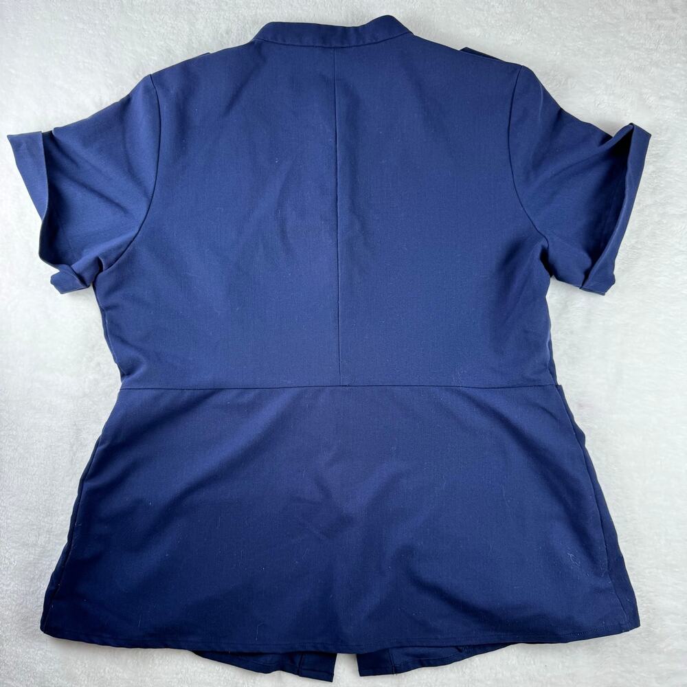FIGS Technical Collection Scrub Top Women’s L Navy Blue Medical Healthcare - Picture 5 of 11